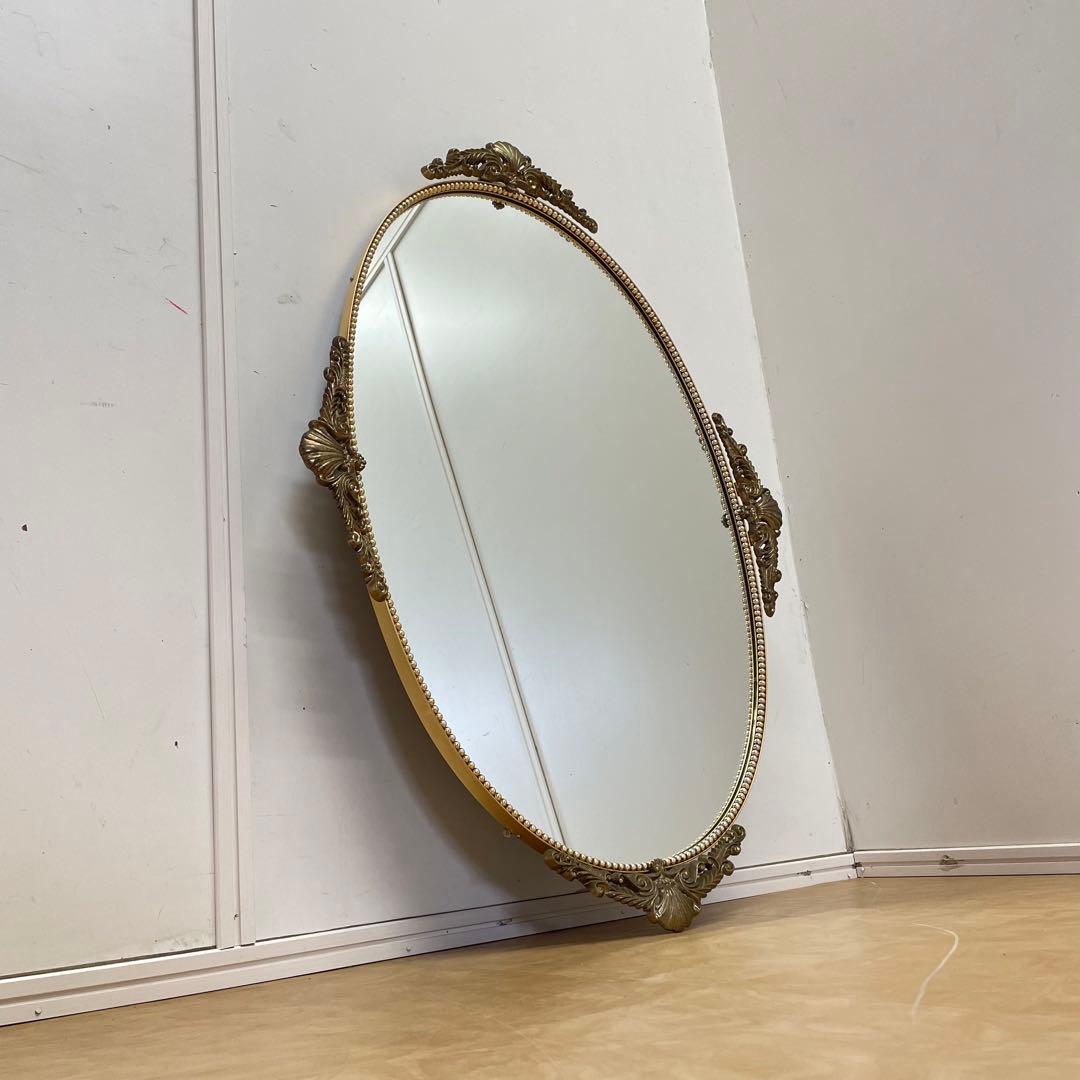 ビンテージ ミラー① 鏡 アンティーク調 ウォールミラー 壁掛け 大型 美容室