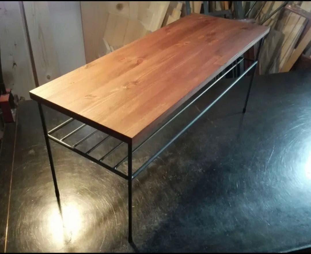 アイアン家具　男前テーブル　無骨　オーダーメイド　インダストリアル　カフェラック