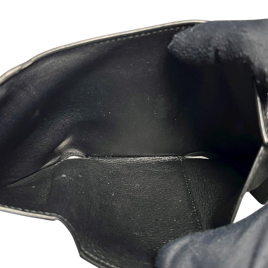 希少✨ロエベ バーティカルウォレット 三つ折り財布 アナグラム レザー 黒