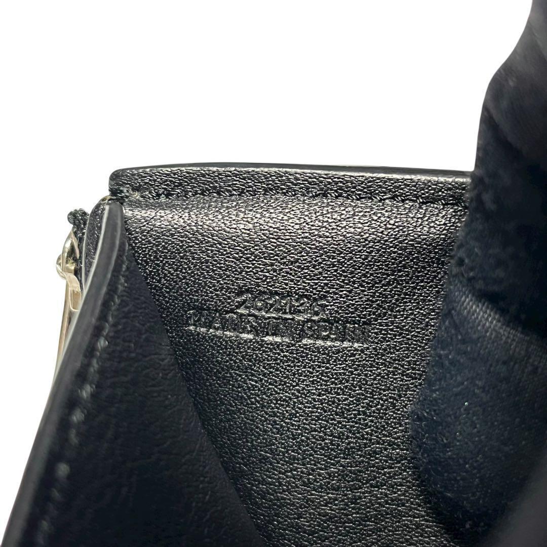 希少✨ロエベ バーティカルウォレット 三つ折り財布 アナグラム レザー 黒