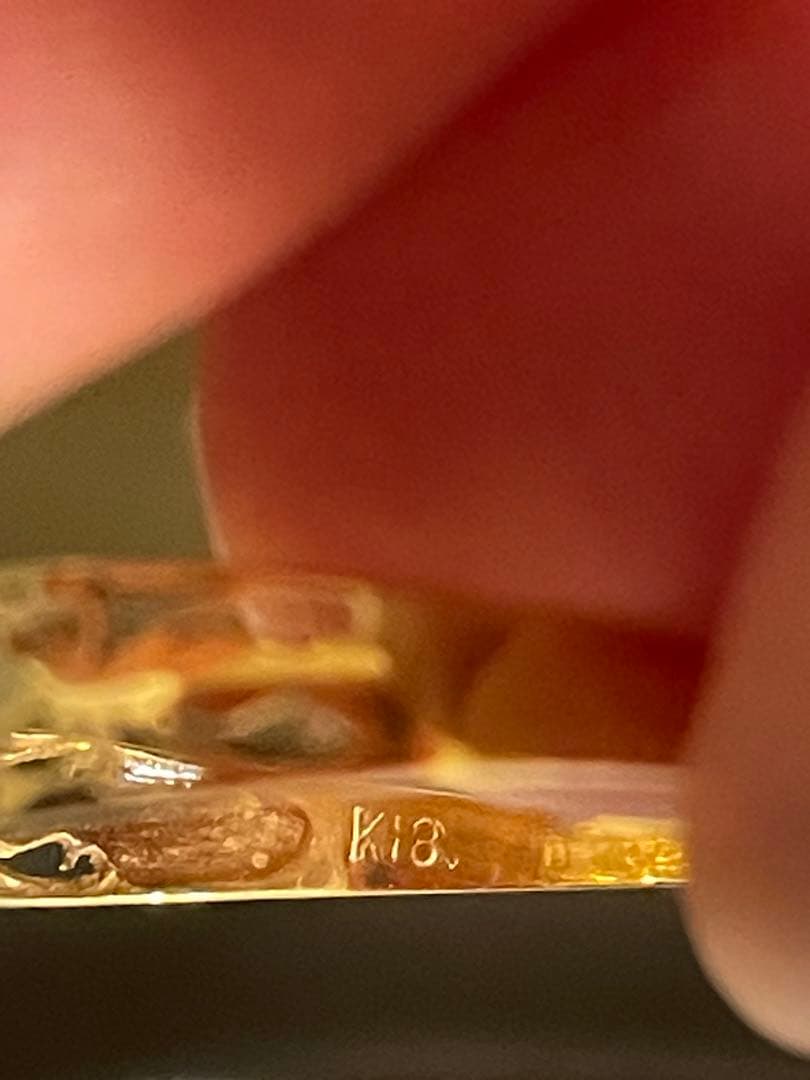 18Kゴールド 透かし彫り リング