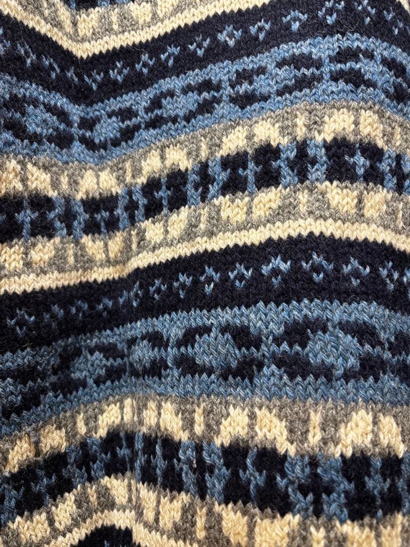 インバーアラン4Aフェアアイル柄カーディガン