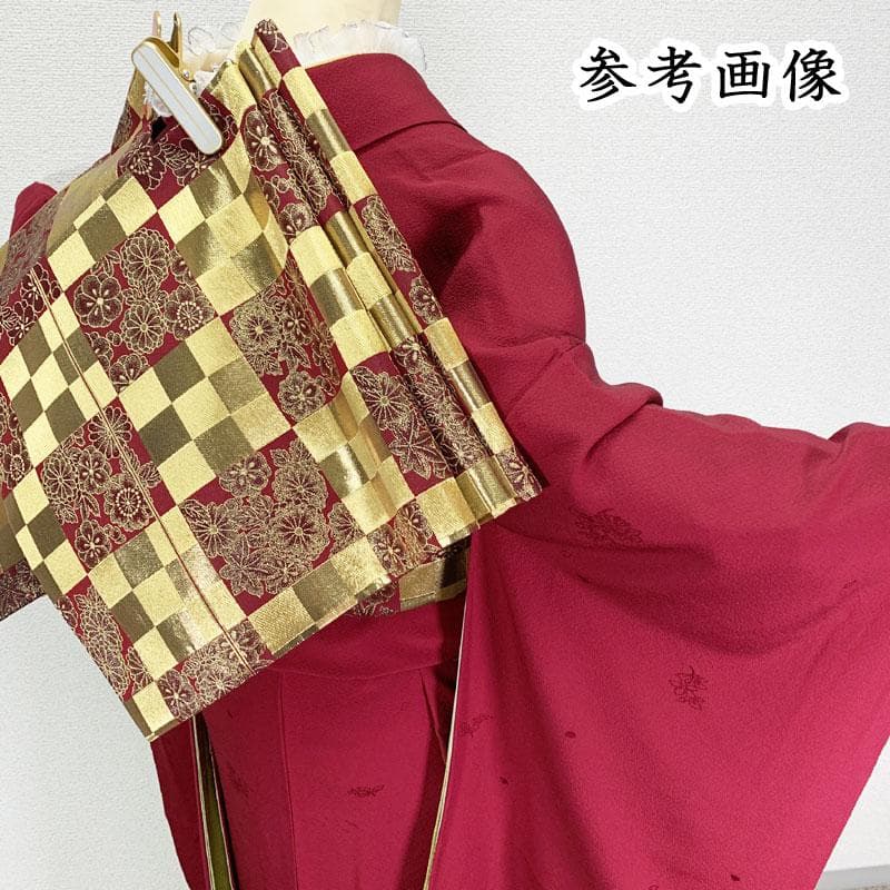 507z38☆山本寛斎 色無地振袖 比翼 嘘つき袖 重ね衿☆美品