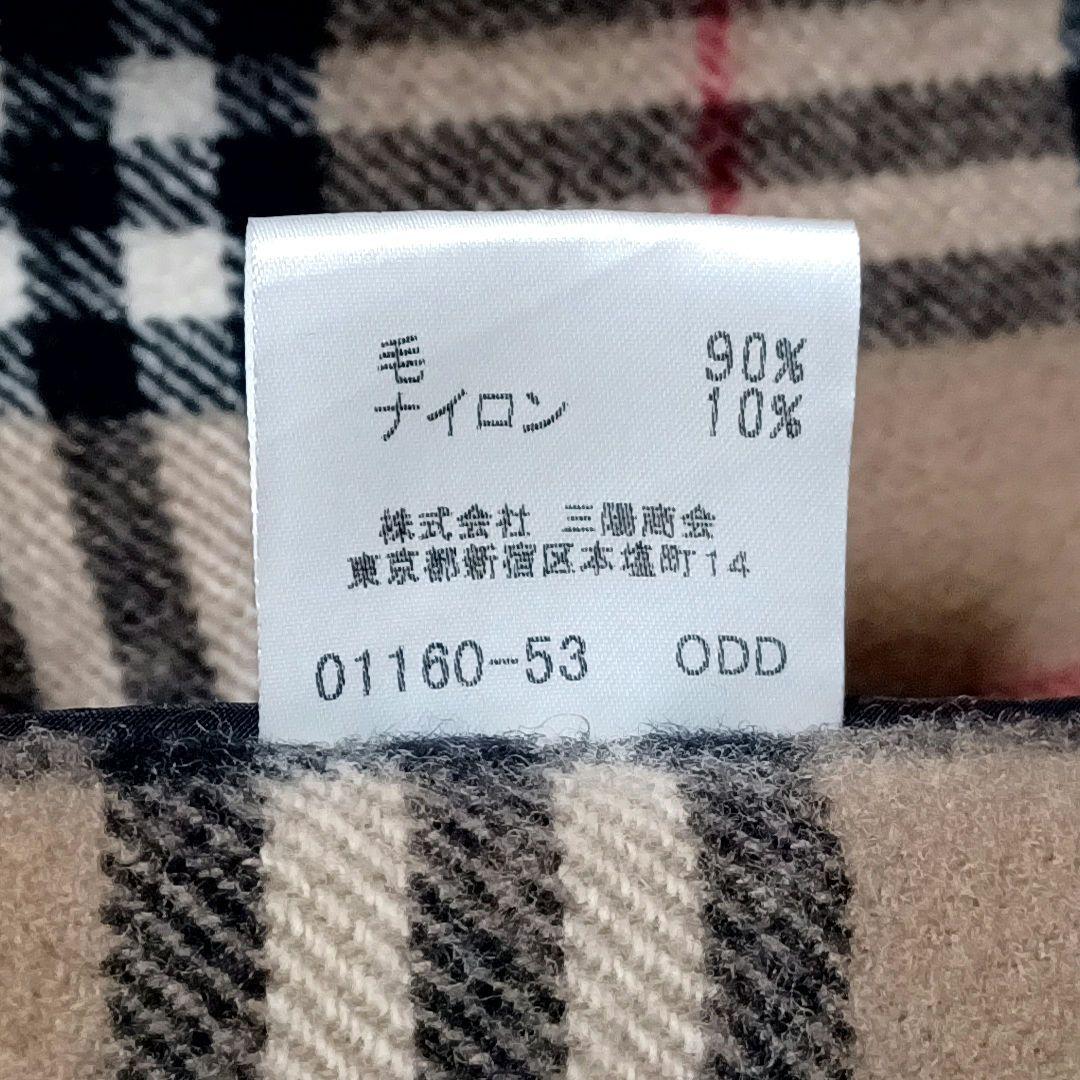 【美品★38】バーバリー ブルーレーベル　ノバチェック　ダッフルコート　キャメル
