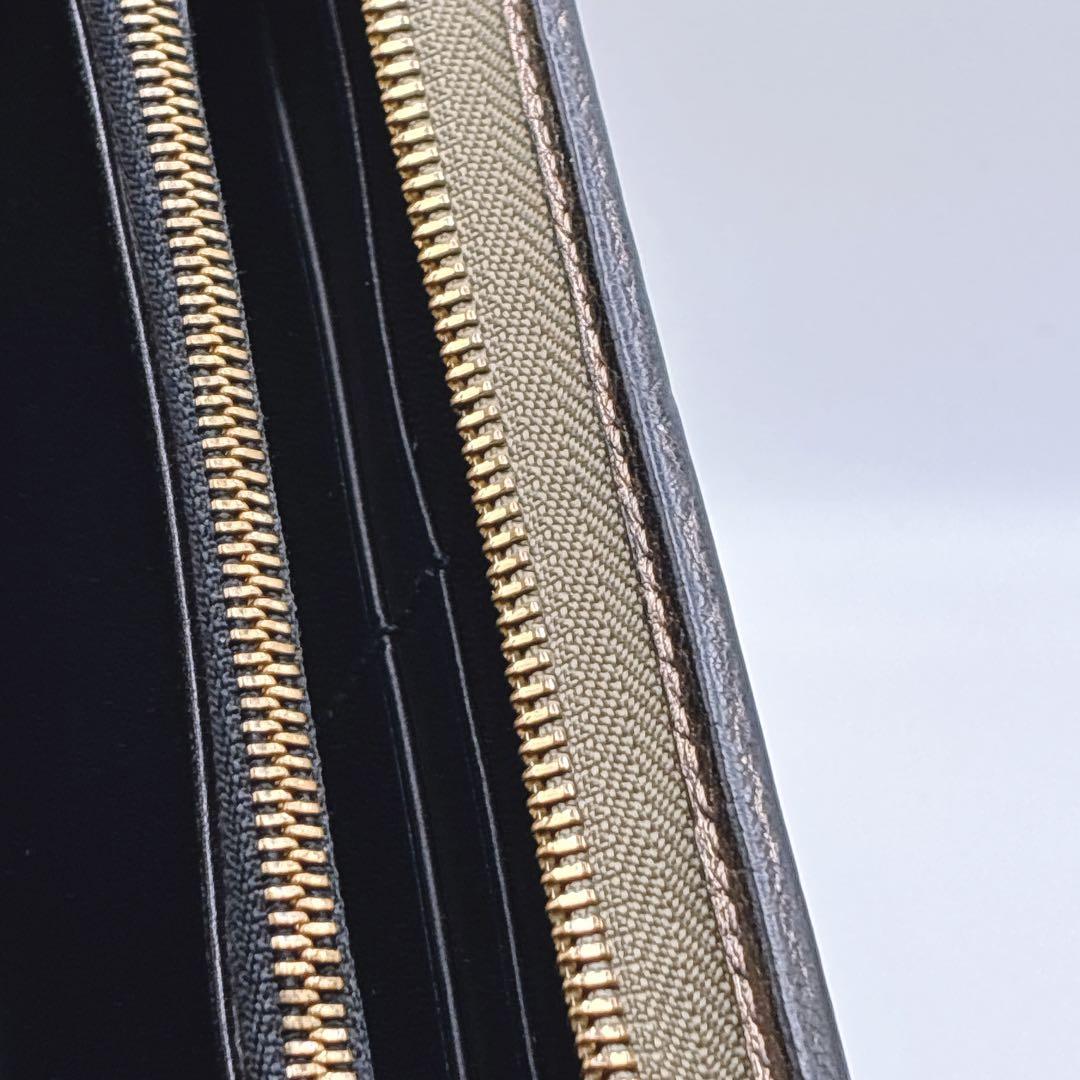 marché ⭐️ロエベ　長財布　ジップウォレット　メタリックレザー