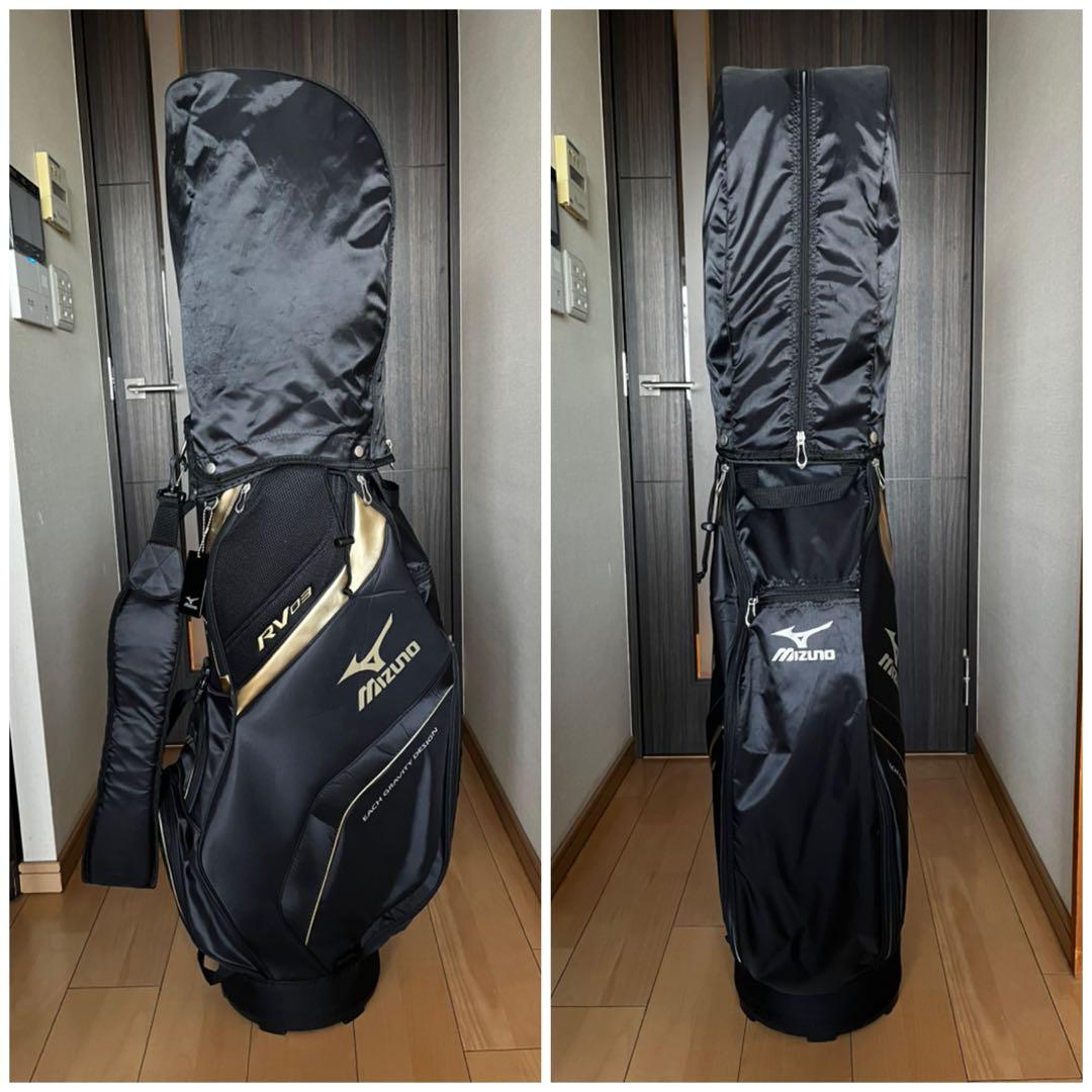専用　ミズノ　MIZUNO RV03 キャディバッグ　軽量　メンズ 黒×ゴールド