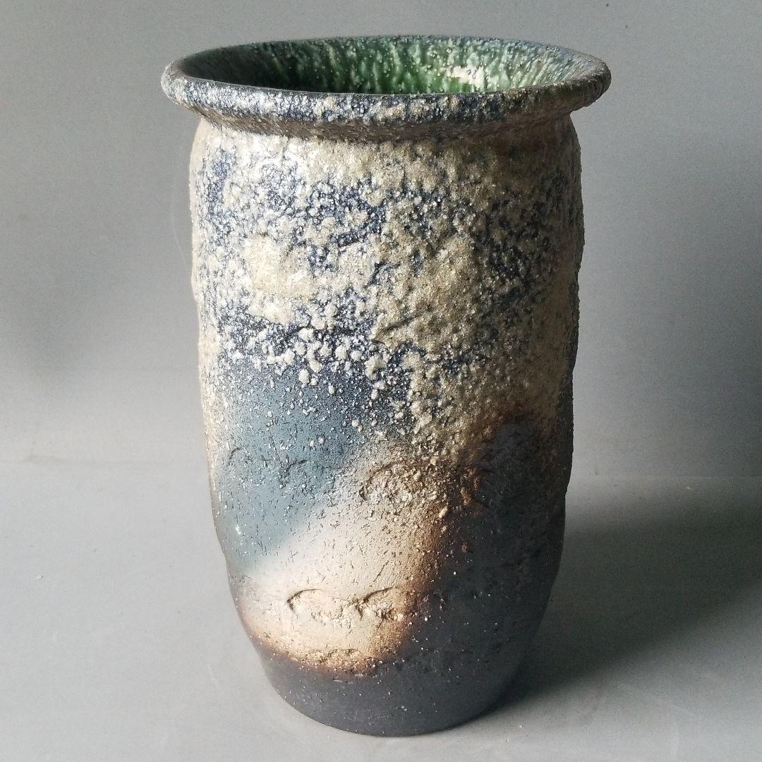 信楽焼傘立て ビードロ掛 信楽焼 高さ４６cm