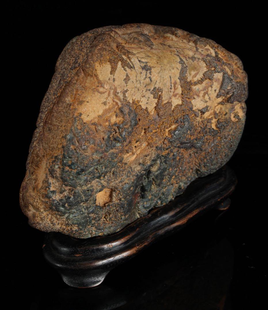 菊花石 紋石 台座 箱付 769g 鑑賞石 原石 自然石 美石 水石 盆石 飾石