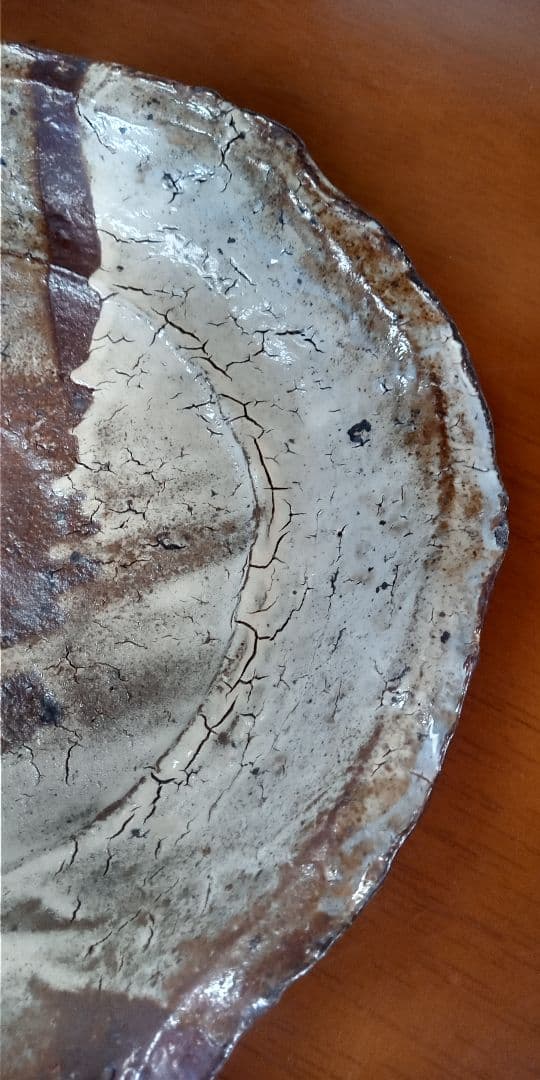 中川自然坊の粉引き大皿