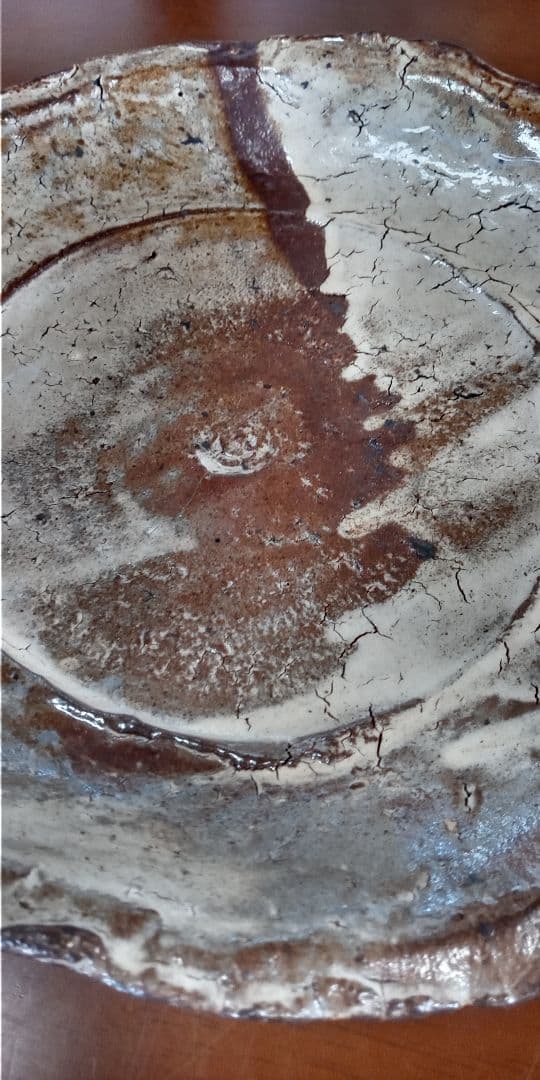 中川自然坊の粉引き大皿