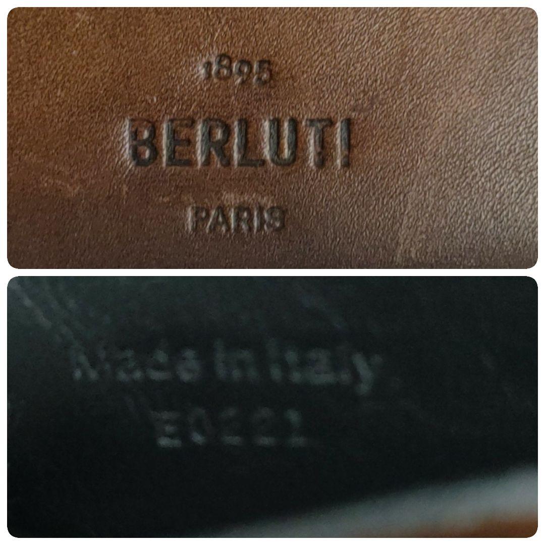 ベルルッティ　マネークリップ　フィギュア　折り財布　ブラウン　カリグラフィ