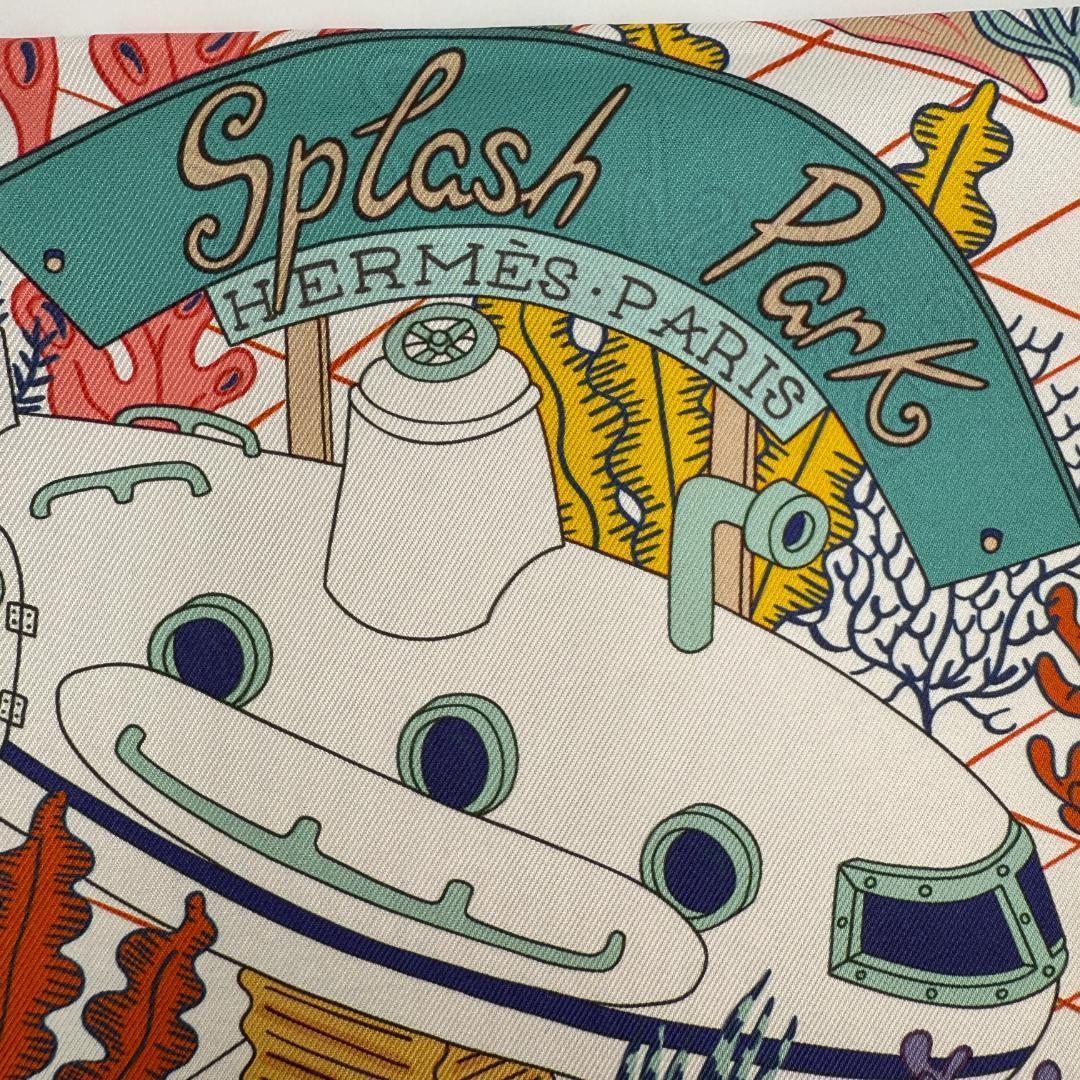 ✨極美品✨ HERMES エルメス カレ90 ダブルフェイス スプラッシュパーク