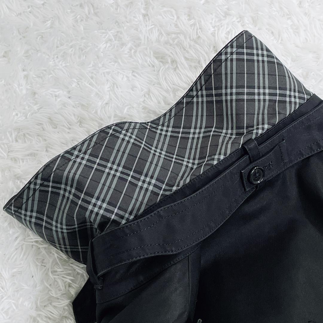 バーバリーブラックレーベル トレンチコート 黒 ハーフ丈 普段使い ビジネス