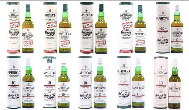 【新品・未開封】ラフロイグ 10年 オリジナルカスクストレングス バッチ 10本