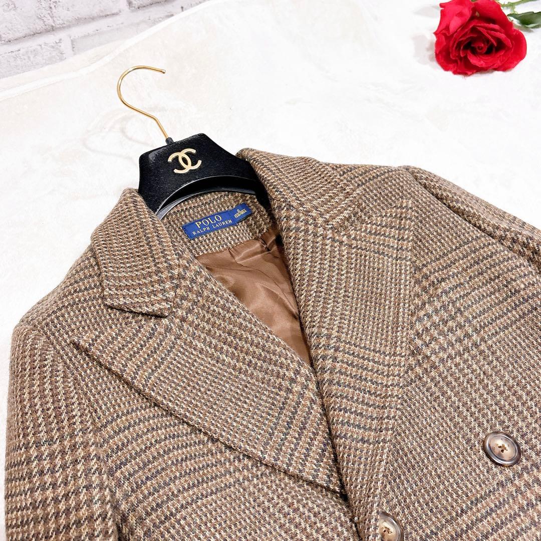未使用✨　ポロラルフローレン　トレンチコート　ウール　アルパカ　チェック　最高級