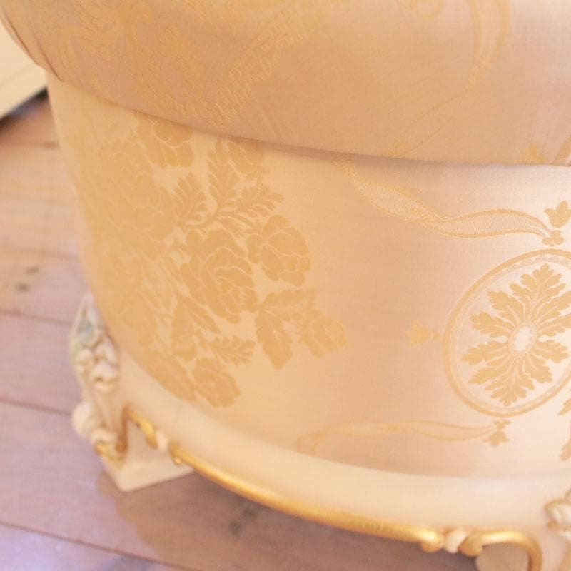 SILIK 収納付スツール オットマン 円形 丸形 シリック 210-1403