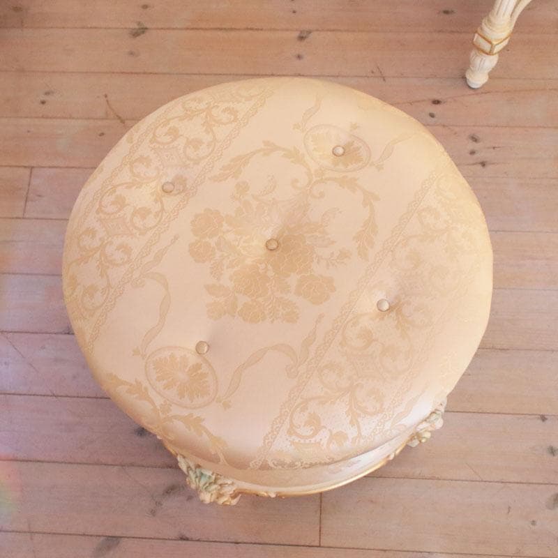 SILIK 収納付スツール オットマン 円形 丸形 シリック 210-1403