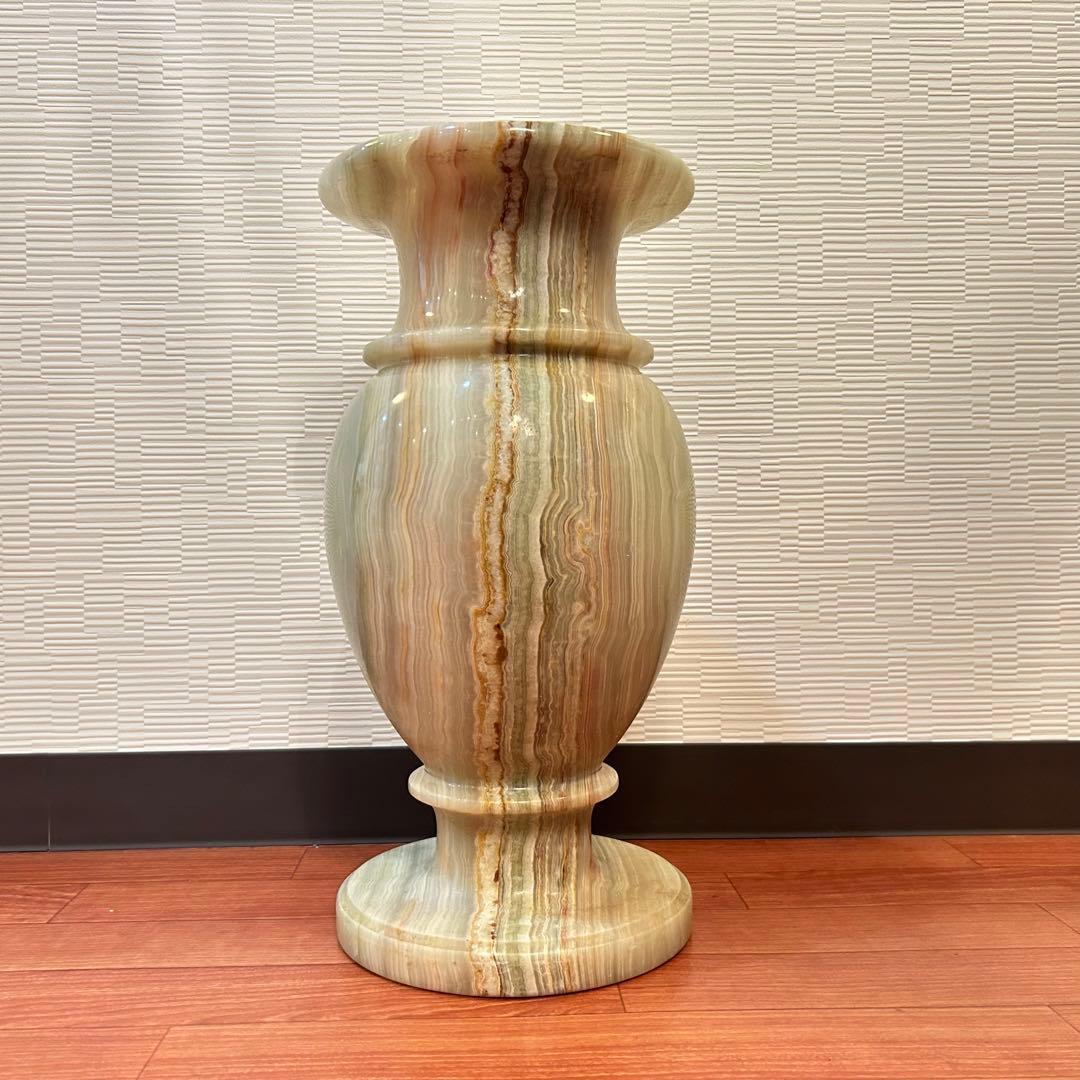 【極美品】オニックス壺 花瓶 46cm