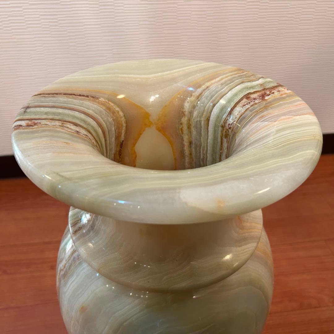 【極美品】オニックス壺 花瓶 46cm