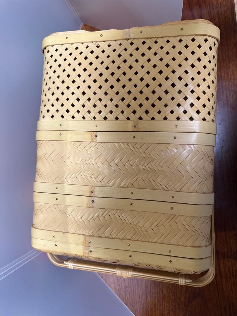 竹虎　３段お弁当かご　籠