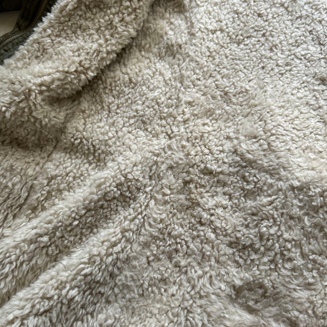 y2k 平成ギャル　ミリタリー　ダメージ加工　ボア　カーキ　ビッグフード