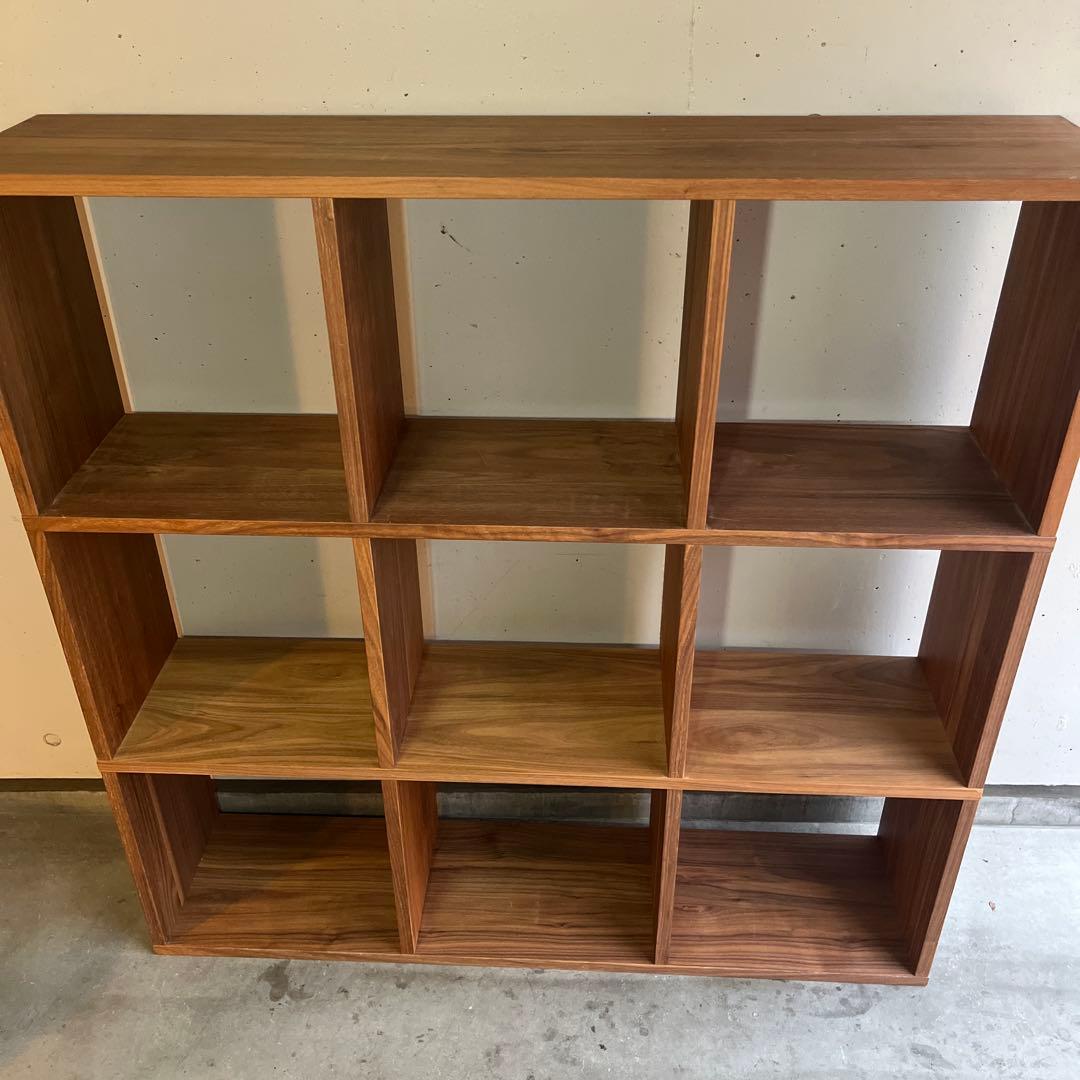 ぶるやまぶるみ★無印スタッキングシェルフセット・３段×３列・ウォールナット