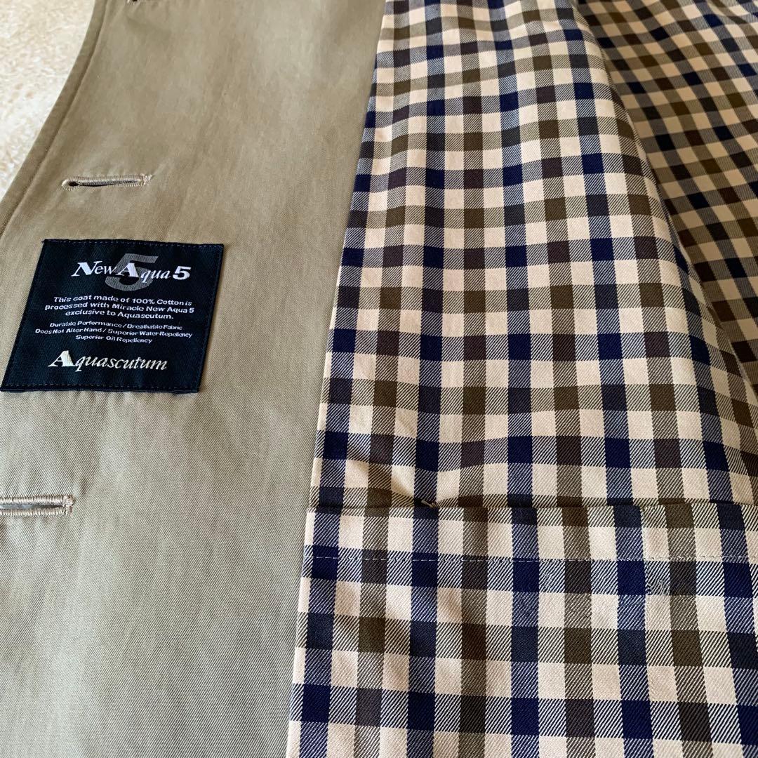【希少　現行タグ　XL】アクアスキュータム　トレンチコート　メンズ　ロング