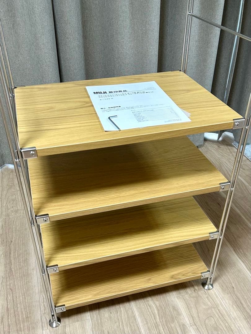 【組立済新品】ステンレスユニットシェルフ 棚5枚セット幅58×高さ175.5cm