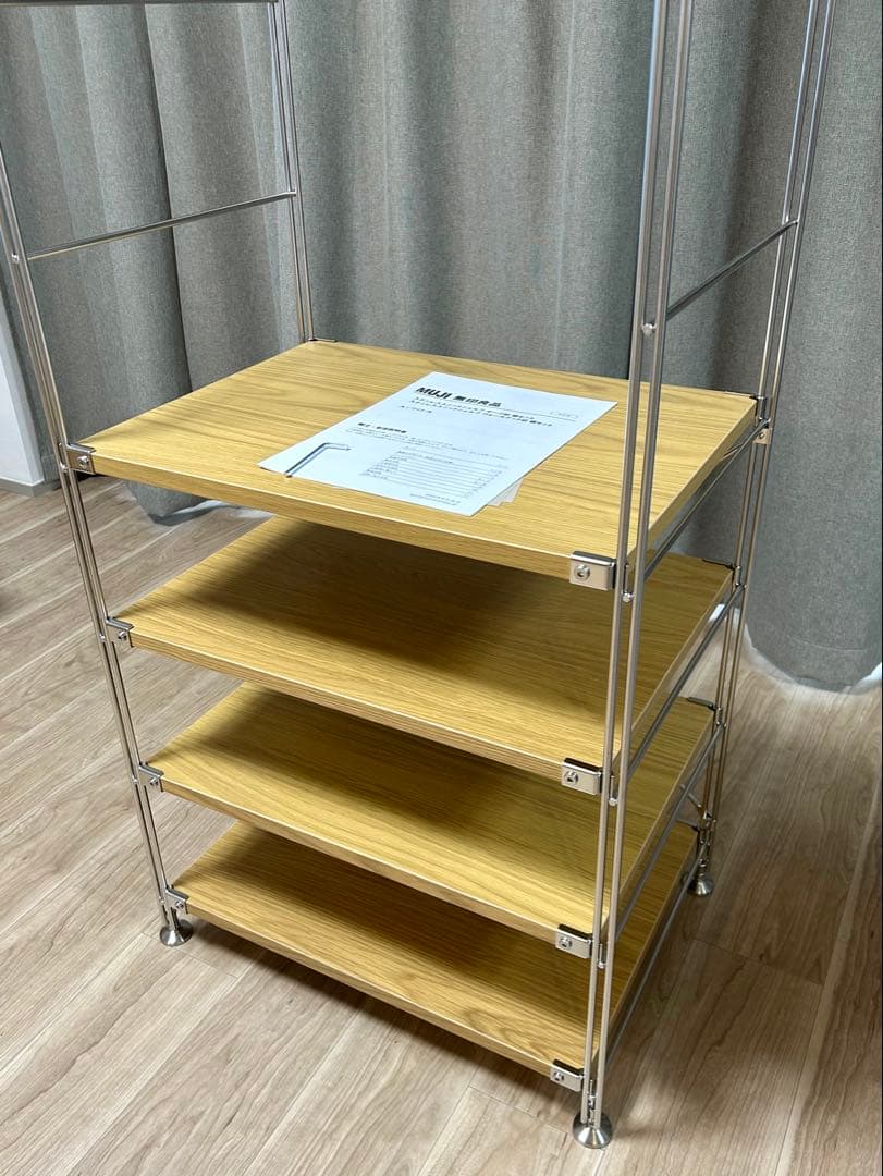 【組立済新品】ステンレスユニットシェルフ 棚5枚セット幅58×高さ175.5cm