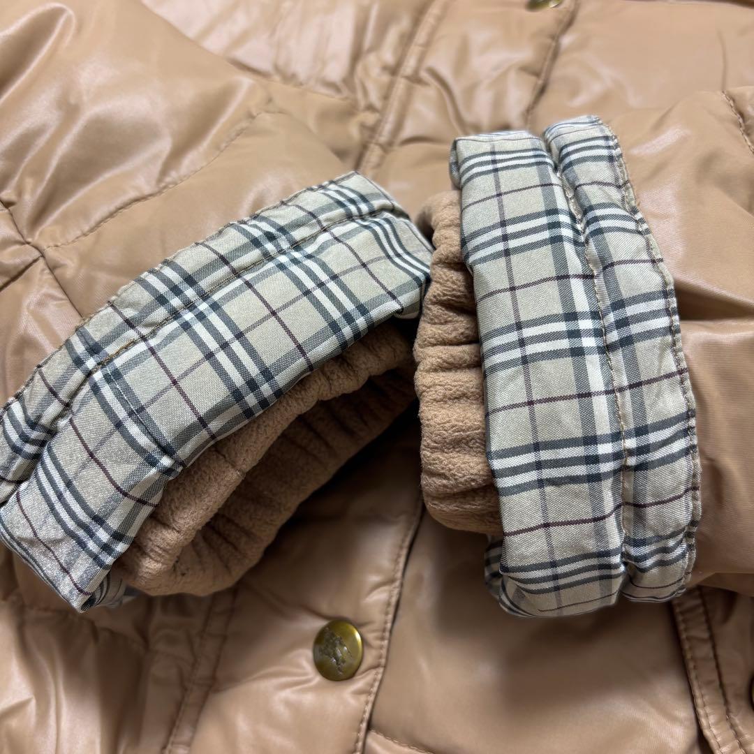 BURBERRYBLUELABEL ファーダウンコート チェック38