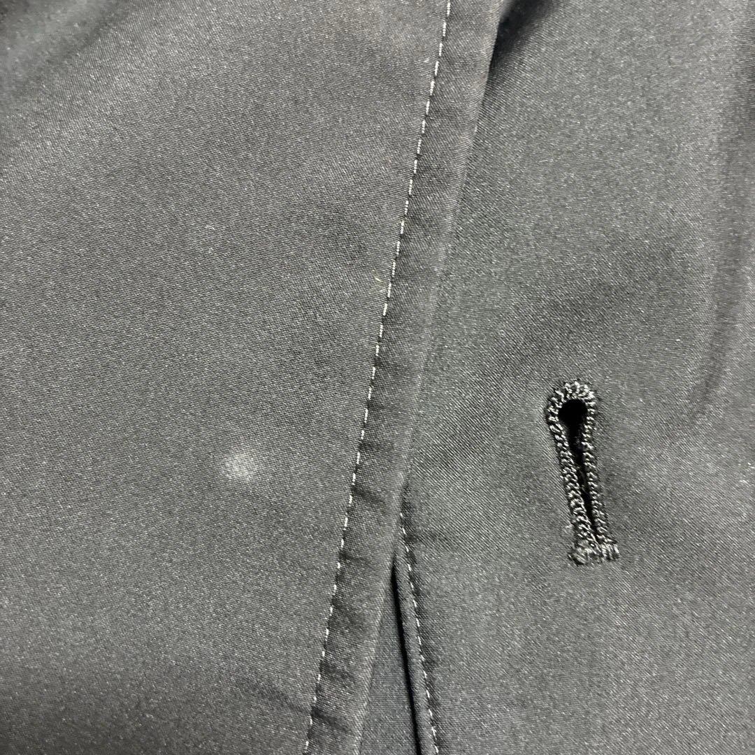 黒 ステンカラーコート ノバチェック