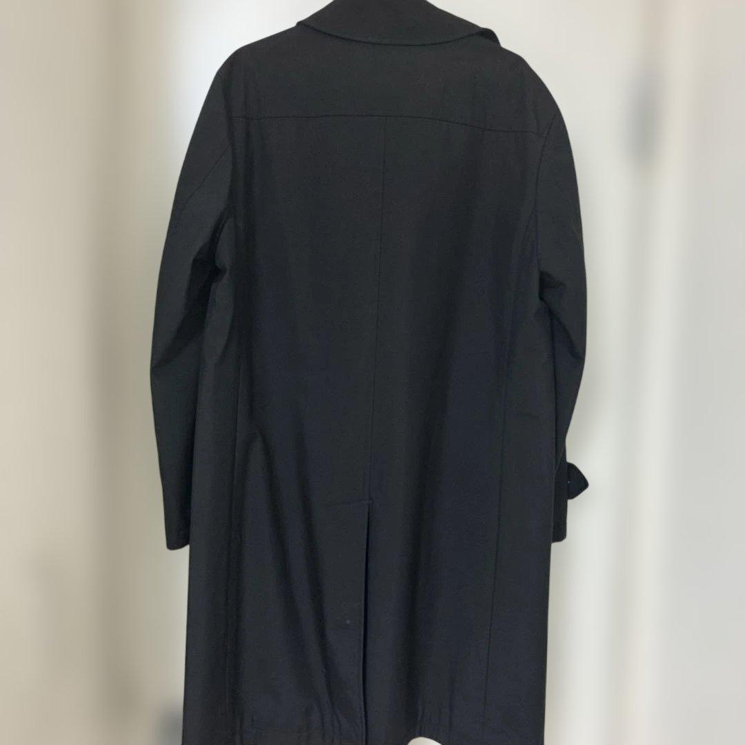 黒 ステンカラーコート ノバチェック