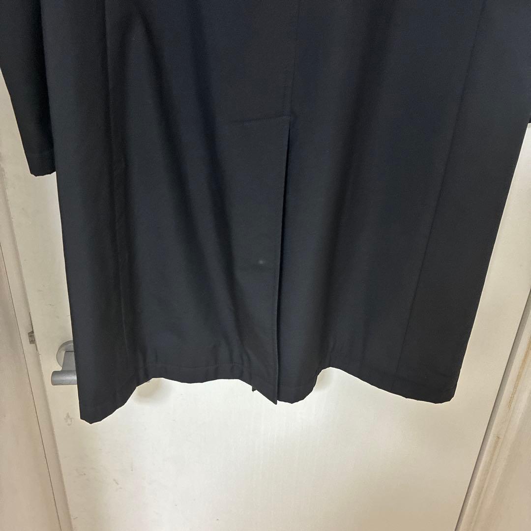 黒 ステンカラーコート ノバチェック