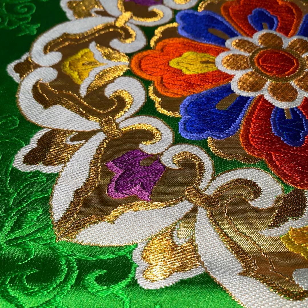 テーブルランナー　翠華紋　帯リメイク