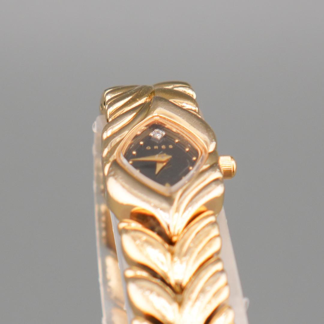 美品 GRES 1P ゴールド ブレスレッド 腕時計 電池新品 クォーツ