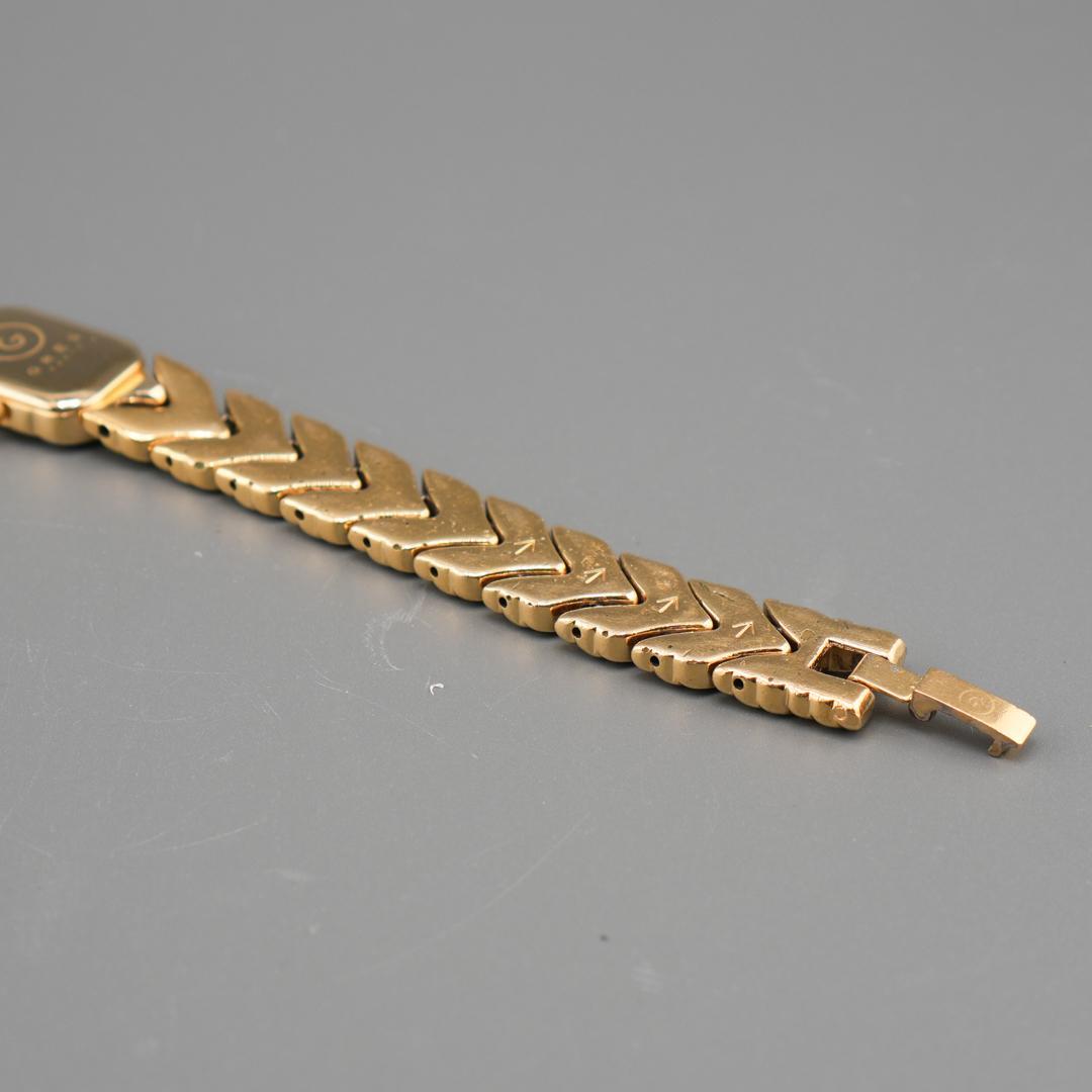 美品 GRES 1P ゴールド ブレスレッド 腕時計 電池新品 クォーツ