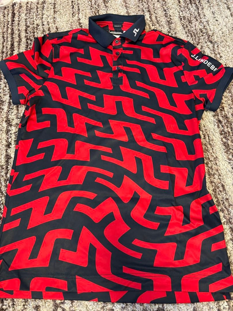 【未使用】　J.LINDEBERG　ゴルフ　半袖ポロシャツ　メンズM