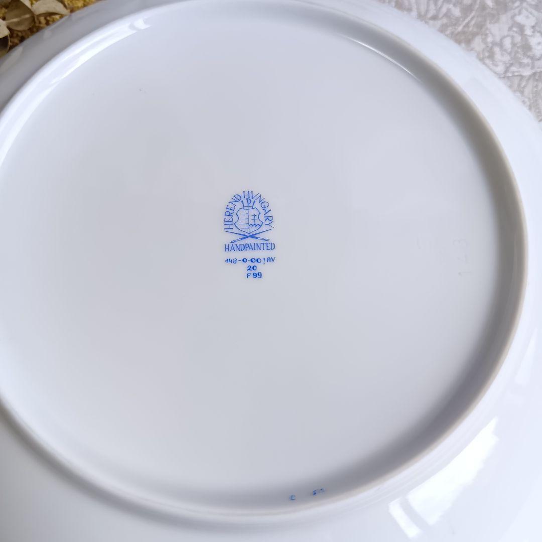 ヘレンド HEREND アポニーグリーン 25.5cm 深皿 大皿 サラダボウル