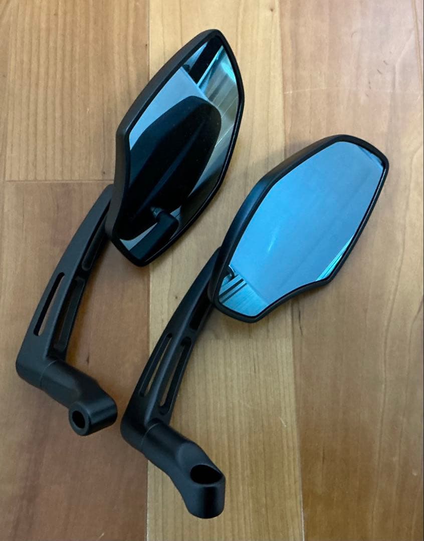 【ねず】デイトナ　パラレルミラー ヘキサゴン 左右　ブラストブラック