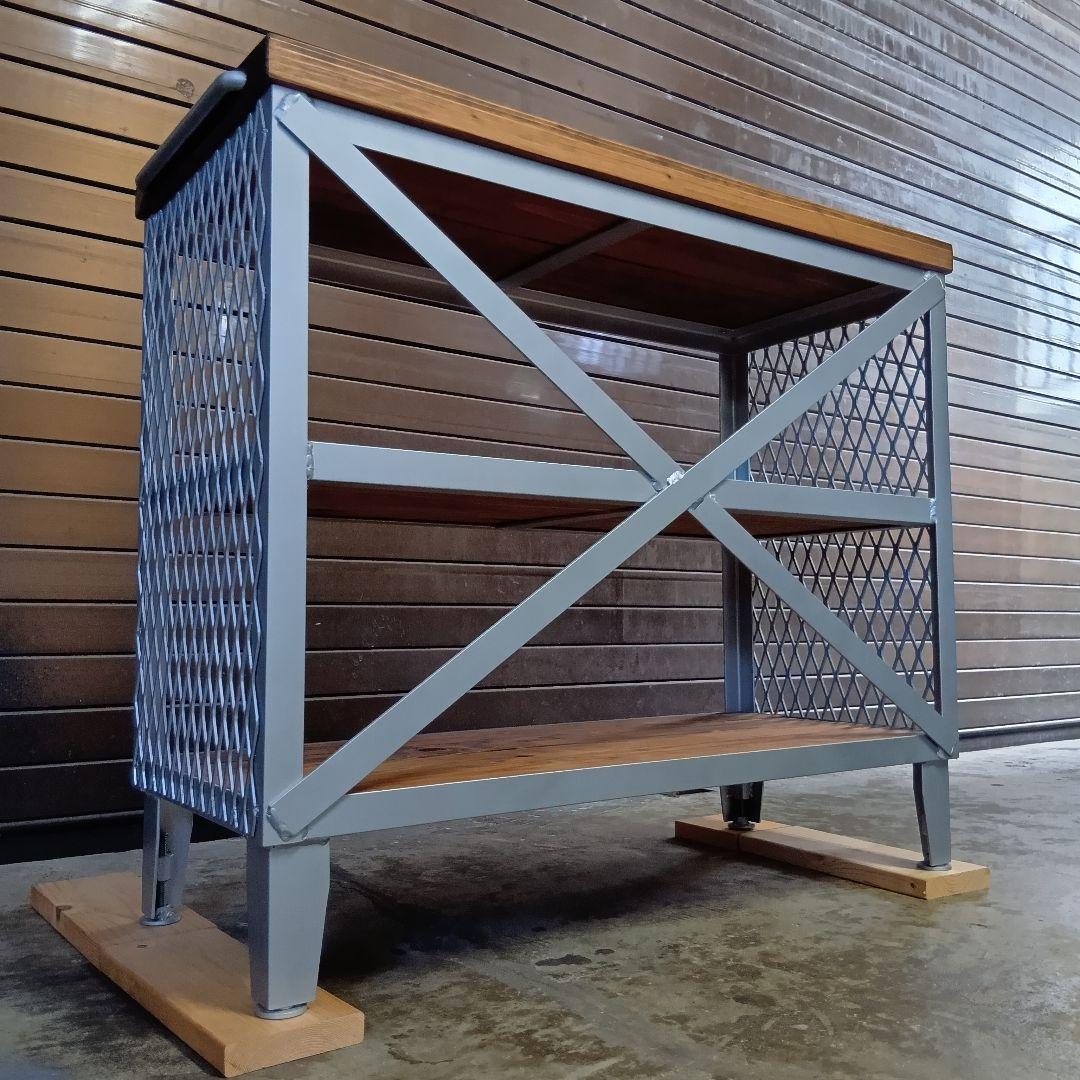 アイアン　シェルフ　ラック　インダストリアル　オープンラック　店舗什器　男前　棚