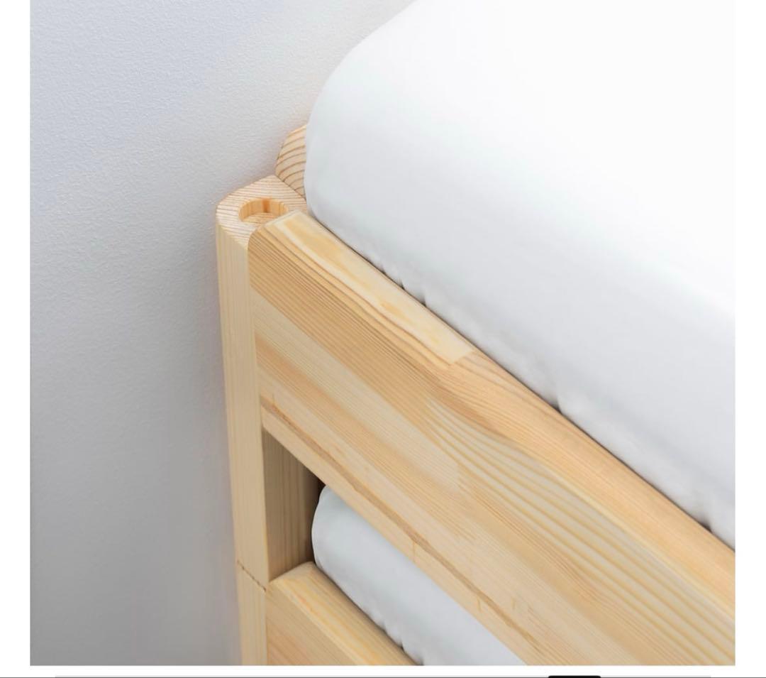 ウトーケル　すのこ　ベッド 80x200 cm×2 マットレス付き