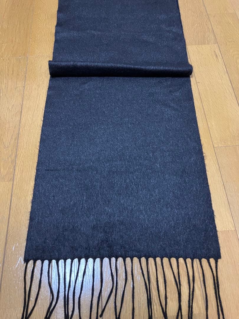 【新品】PIACENZA ピアチェンツァ カシミヤ マフラー濃紺/ダークグレー