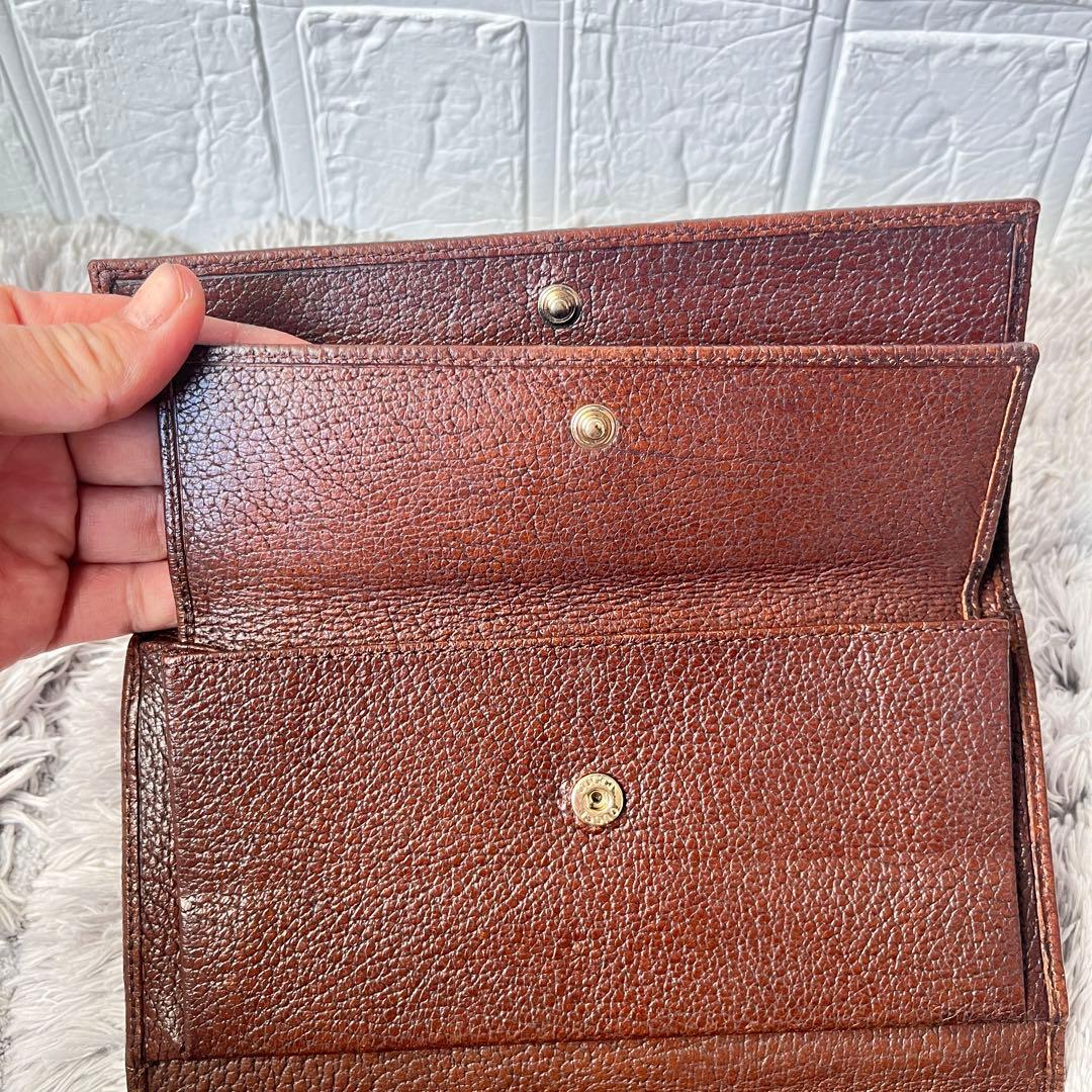 極美品✨GUCCI GGナイロン 三つ折り財布　ブラウン　メンズ　レディース