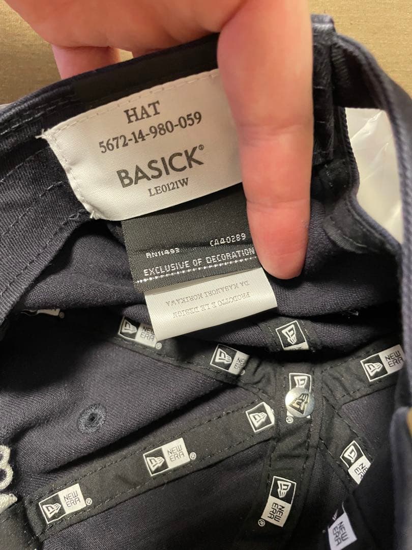 BASICKS NEWERA ベースボールキャップ　ネイビー　山田涼介着用