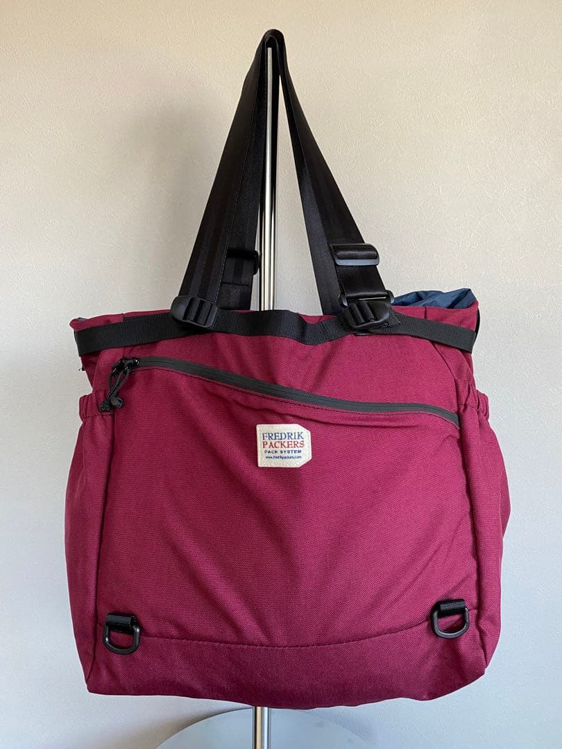 FREDRIK PACKERS バーガンディ ボストンバッグ