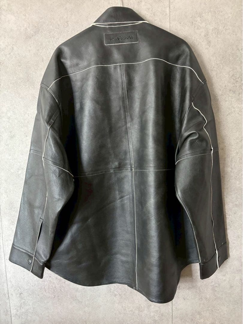 アクネストゥディオズ 　レザーシャツジャケット　長袖シャツ