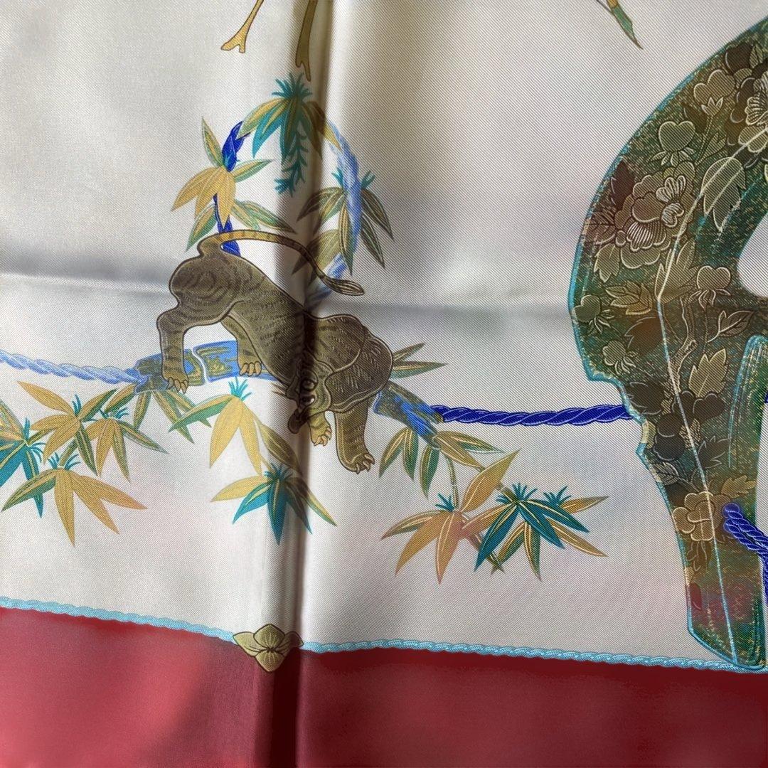 未使用品　エルメス　スカーフ　サムライ　タグ有り