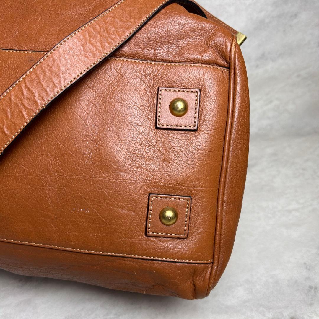 MULBERRY Alexa 2way レザー ボストンバッグ ブラウン