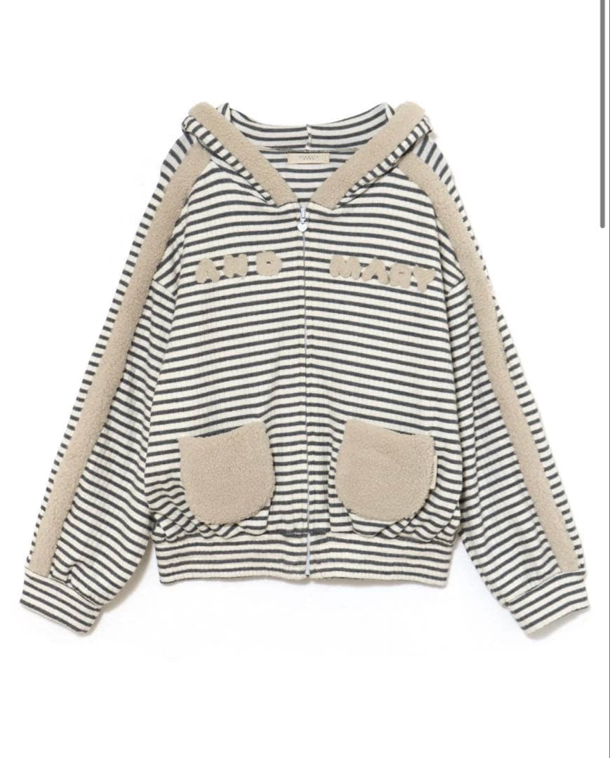 ANDMARY Merry border zip tops アンドマリー