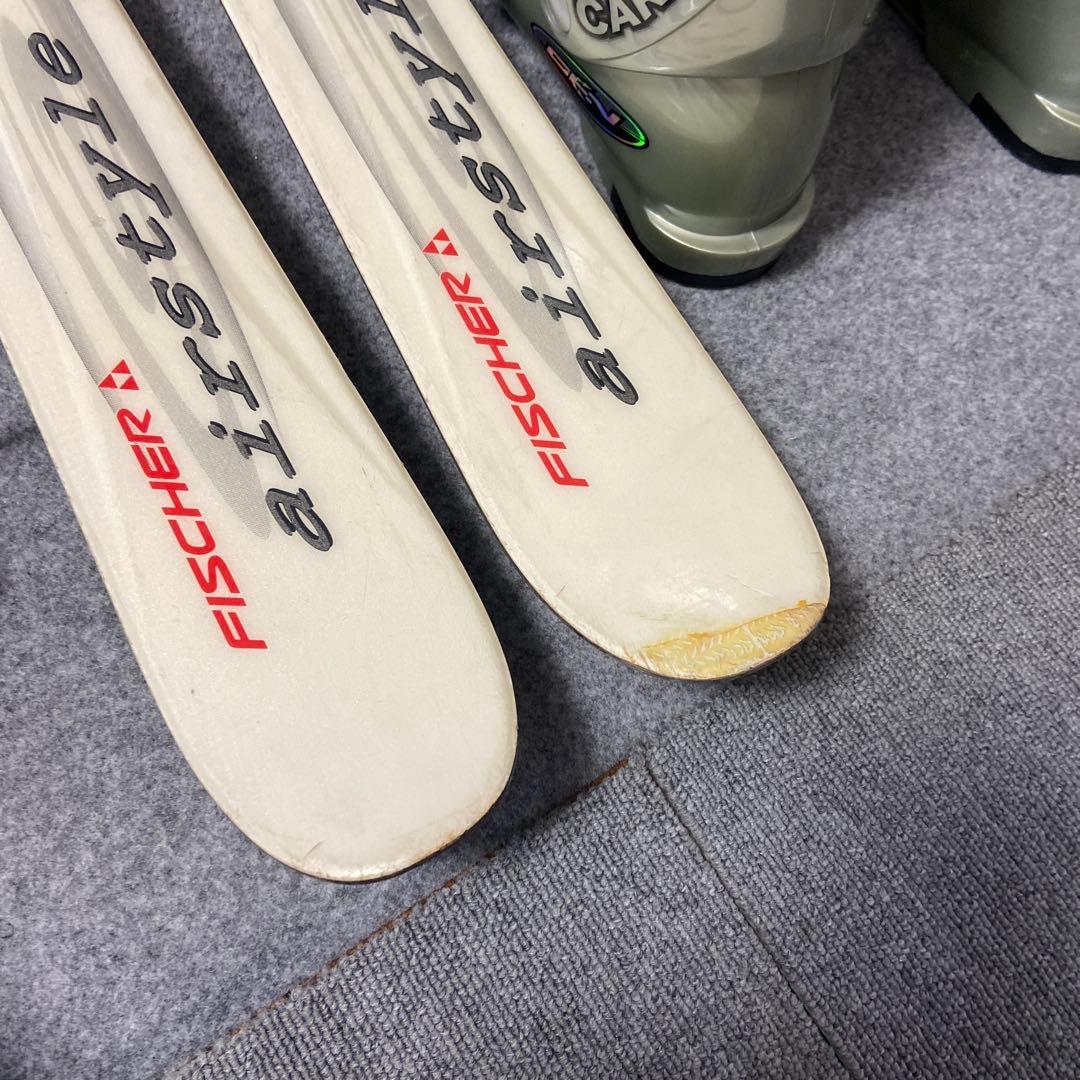 ★短めな板お探しの方 メンテ済スキーセット板163cmブーツ27~27.5cm